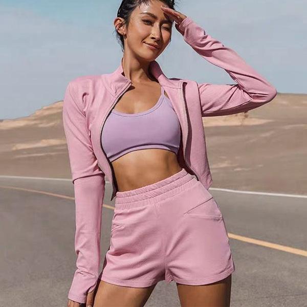 Tracksuits Reflective Women Zipper Hoodies Shorts Sets