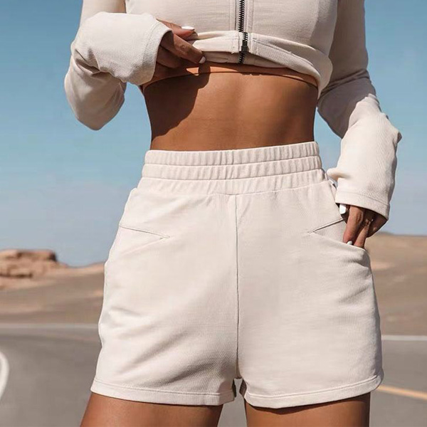 Tracksuits Reflective Women Zipper Hoodies Shorts Sets